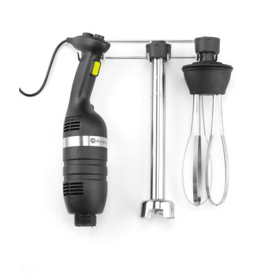 Sada: Tyčový mixér 350 s regulací rychlosti + šlehací metla + nástěnný stojan, HENDI, Kitchen Line, Černá, 230V/350W, 110x324x…
